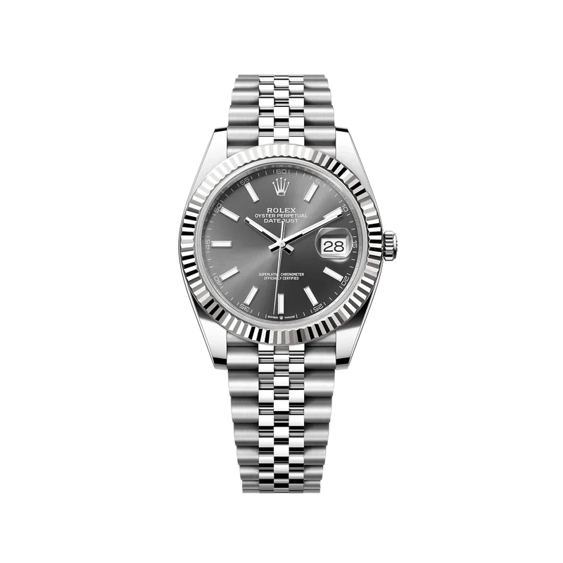 Rolex Date-Just Rhodium