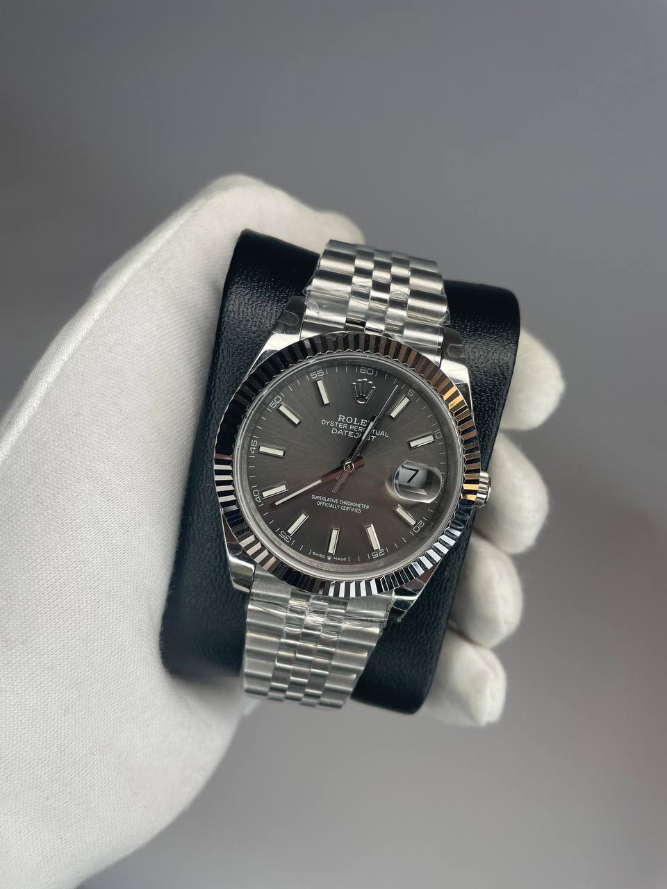 Rolex Date-Just Rhodium