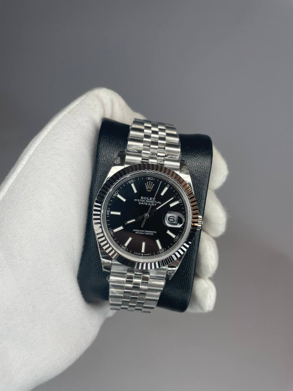 Rolex Date-Just Black stick