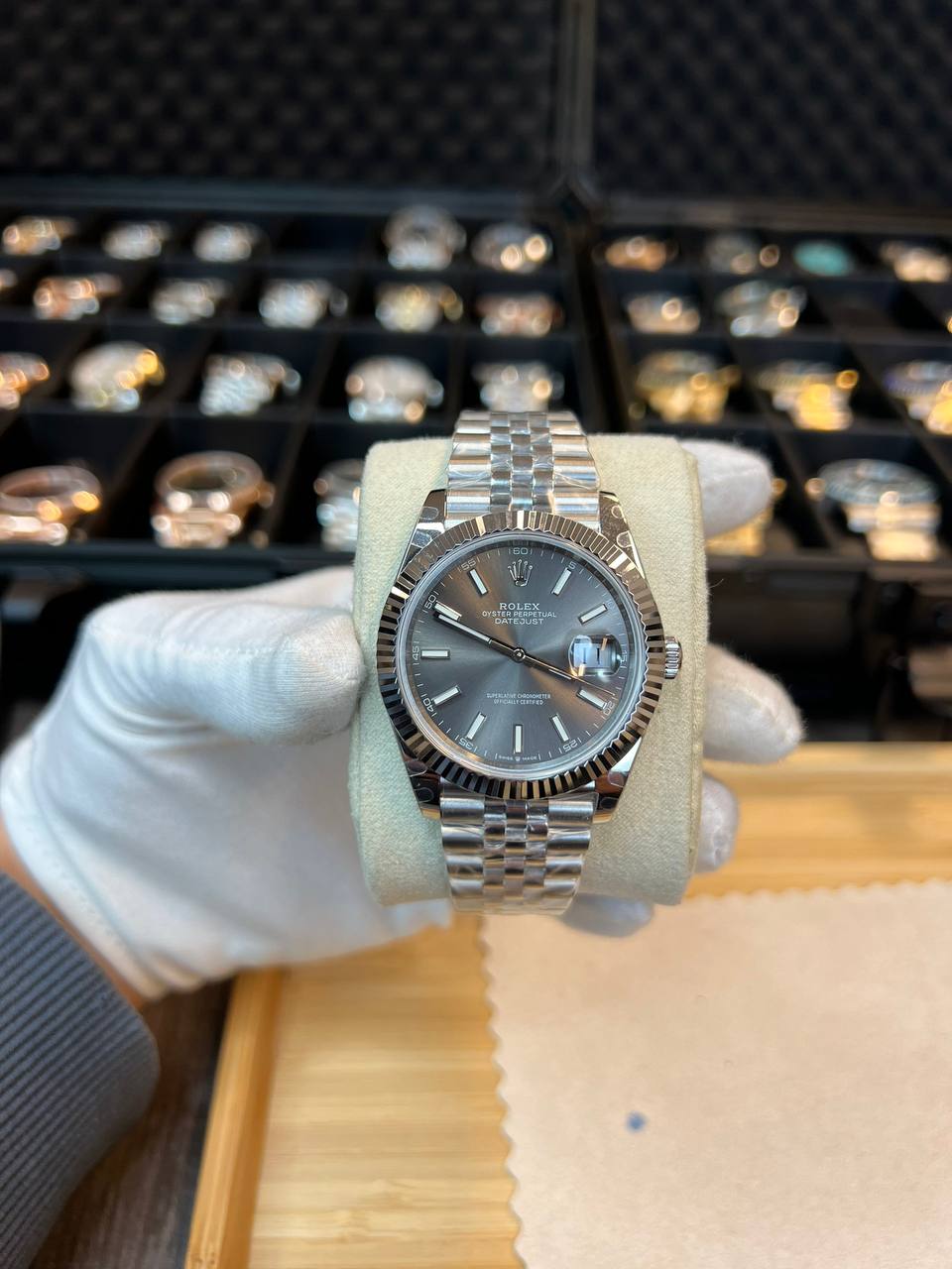 Rolex Date-Just Rhodium