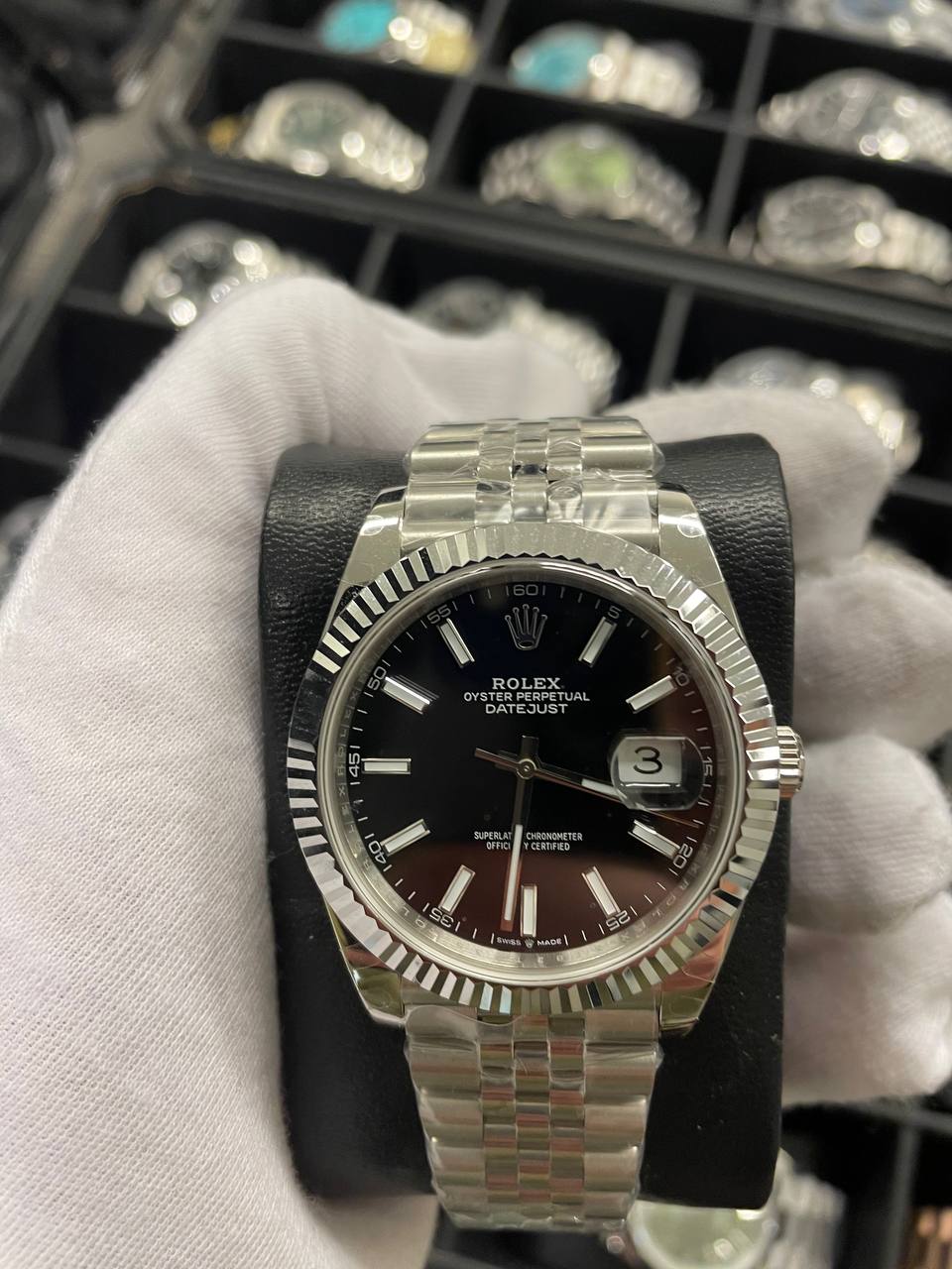 Rolex Date-Just Black stick